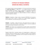 Contrato de trabajo expreso