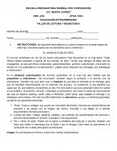 EVALUACIÓN EXTRAORDINARIA TALLER DE LECTURA Y REDACCIÓN