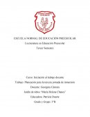 Planeación para la tercera jornada de inmersión