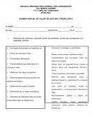 EXAMEN PARCIAL DE TALLER DE LECTURA Y REDACCIÓN