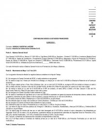 Ejercicios contables - Balance General Inicial. Página 1