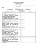 JARDIN DE NIÑOS “JUSTO SIERRA” EVALUACION INICIAL LISTA DE COTEJO