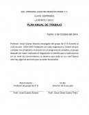 Plan anual de trabajo de 5 grado