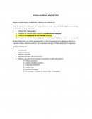 EVALUACION DE PROYECTOS INSTRUCCIONES PARA LA PRRIMERA ENTREGA DEL PROYECTO