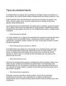 Tipos de entretenimiento