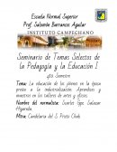 Seminario de Temas Selectos de la Pedagogía y la Educación I