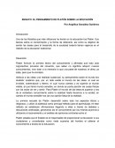 Pensamiento de Platon sobre la Educación