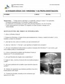 Actividades según DVD “Hiroshima” y su propia investigación