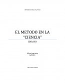 EL METODO EN LA “CIENCIA”