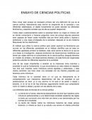 ENSAYO SOBRE LAS CIENCIAS POLITICAS