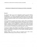 ATENCIÓN DE VICTIMAS DE DELITOS SEXUALES CONTRA LAS MUJERES