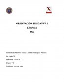 ORIENTACIÓN EDUCATIVA I ETAPA 2 PIA