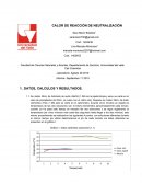CALOR DE REACCIÓN DE NEUTRALIZACIÓN