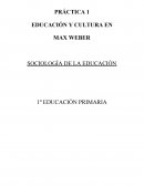 Educación y cultura en Max Weber