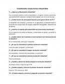 Cuestionario revoluciones industriales