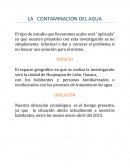 LA CONTAMINACION DEL AGUA ensayo