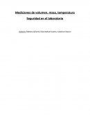 Mediciones de volumen, masa, temperatura