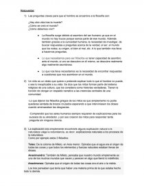 Las preguntas claves para que el hombre se encamine a la filosofía son: ¿Hay otra vida tras la muerte?. Página 1