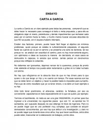 La carta a García es un claro ejemplo para todas las personas. Página 1