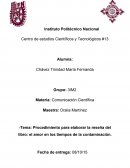 Tema: Procedimiento para elaborar la reseña del libro: el amor en los tiempos de la contaminación.