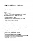 Guía - Historia universal
