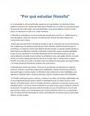 Por que estudiar Filosofía
