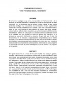CONSUMIDOR ECOLOGICO COMO PROGRESO SOCIAL Y ECONÓMICO