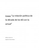 Ensayo “La relación política de la década de los 60 con la actual”