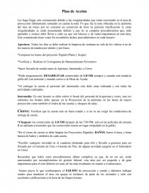 Ejemplo de plan de acción. Página 1