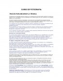 Curso mejorar las técnicas de Fotografía