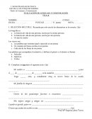 EVALUACIÓN DE LENGUAJE Y COMUNICACIÓN