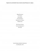 Reporte de la actividad del Centro educativo Santa Filomena Fe y Alegría.