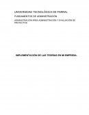 ENSAYO TEORÍAS DE FUNDAMENTOS DE LA ADMINISTRACION