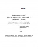 BASE DE LA EXCELENCIA EMPRESARIAL A TRAVÉS DE LA ISO 9001