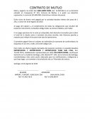 Modelo de contato de mutuo