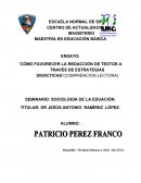 Cómo favorecer la redacción de textos a través de estrategias didácticas