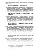 LO QUE TODO GERENTE NECESITA SABER ACERCA DE LA ECONOMIA INTERNACIONAL