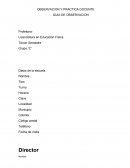 OBSERVACION Y PRACTICA DOCENTE GUIA DE OBSERVACION