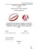 Formalización de las Empresas y su impacto en los Derechos Fundamentales y Protección de sus Trabajadores en la Empresa APSBON de la ciudad de Trujillo en el Tercer Trimestre del 2015.