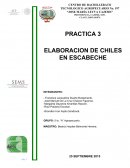 Reporte de chiles en Escabeche