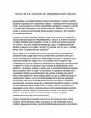 El Bloque II Las escuelas de interpretación Histórica.
