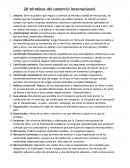 20 terminos del comercio internacional
