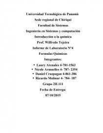 Experimento Formulas Químicas. Página 1
