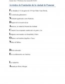 Acróstico de Fundación de la ciudad de Panamá