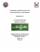 Matemáticas, actividad integradora