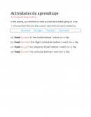 Como son las Actividades en pasado en inglés