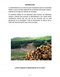 Deforestación Introducción y desarrollo. Página 1