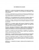 Articulos, ley general de la salud