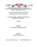 ENSSAYO SOBRE LA “LA EXPRESIÓN ORAL Y ESCRITA EN EL PROCESO DE ENSEÑANZA-APRENDIZAJE”