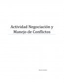 Actividad Negociación y Manejo de Conflictos